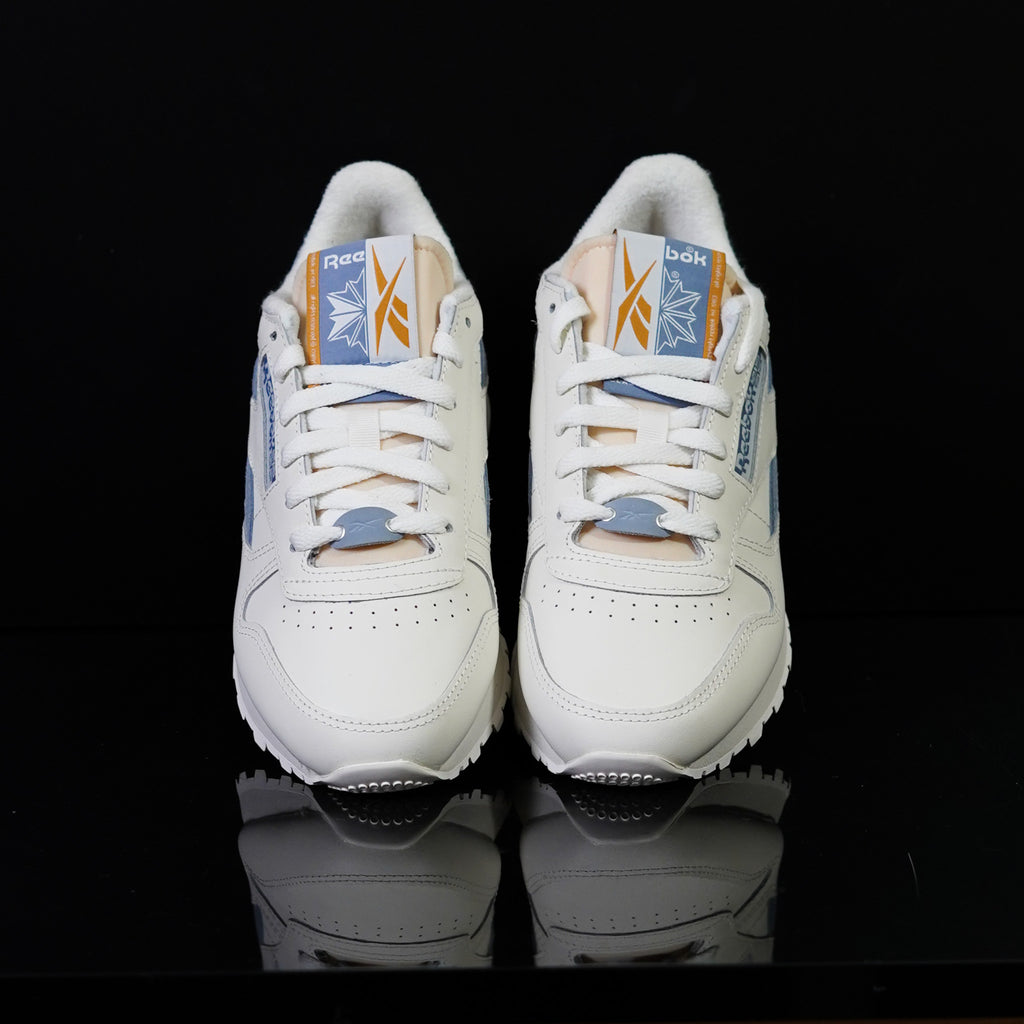 REEBOK : Reebok Classic Cuir Unisex, Blanc/ Bleu