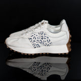 NEW BALANCE : New Balance 327, Femme, Beige Blanc Leopard