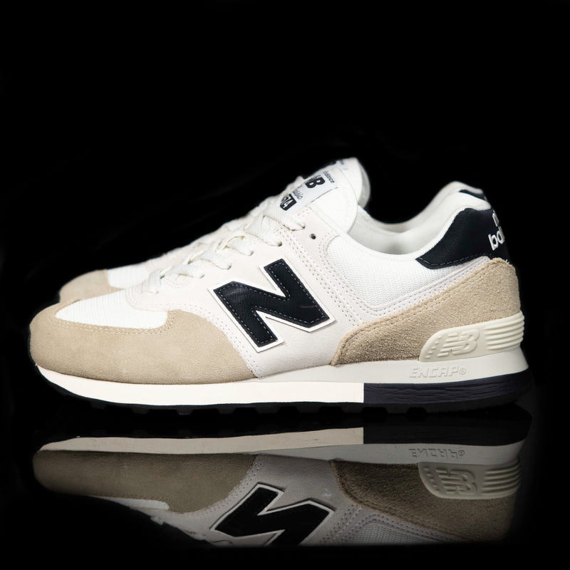 NEW BALANCE : New Balance 574 Homme, Blanc/ Beige