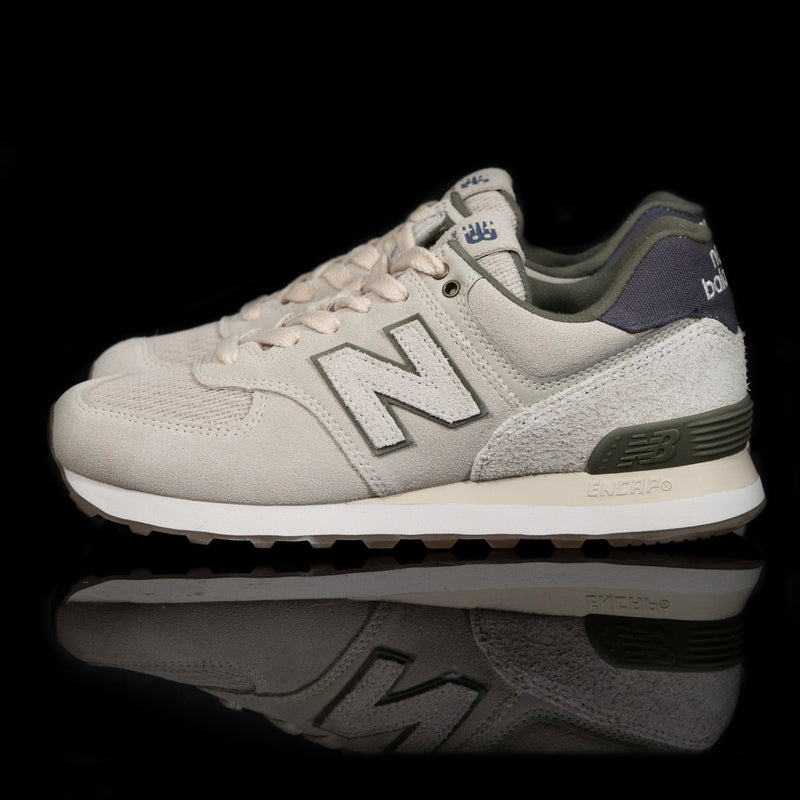 NEW BALANCE : New Balance 574 Femme, Gris/ Vert