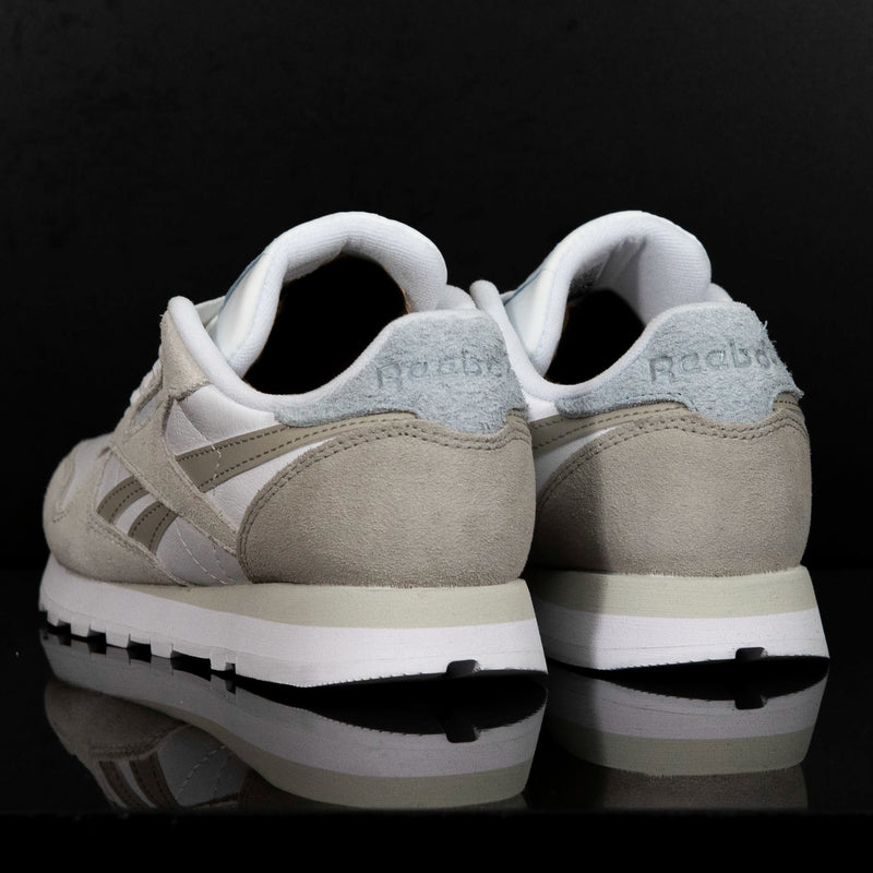 REEBOK : Reebok Classic Cuir Femme, Blanc/ Gris
