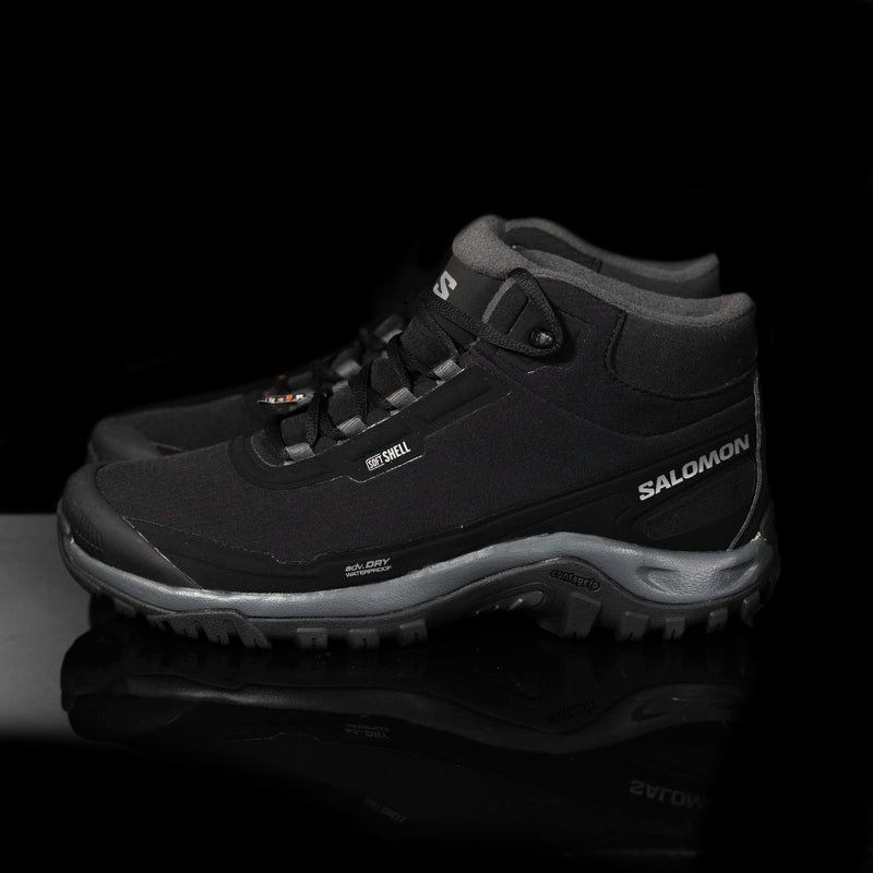 SALOMON: Salomon Shelter WP, Homme, Noir/ Asphalt/ Roche