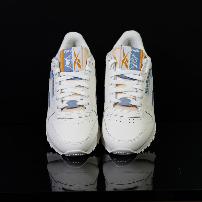 REEBOK : Reebok Classic Cuir Unisex, Blanc/ Bleu