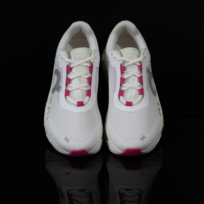 ON : On CloudMonster, Femme, Blanc/ Vert Lime