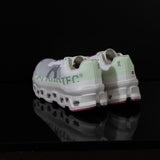 ON : On CloudMonster, Femme, Blanc/ Vert Lime