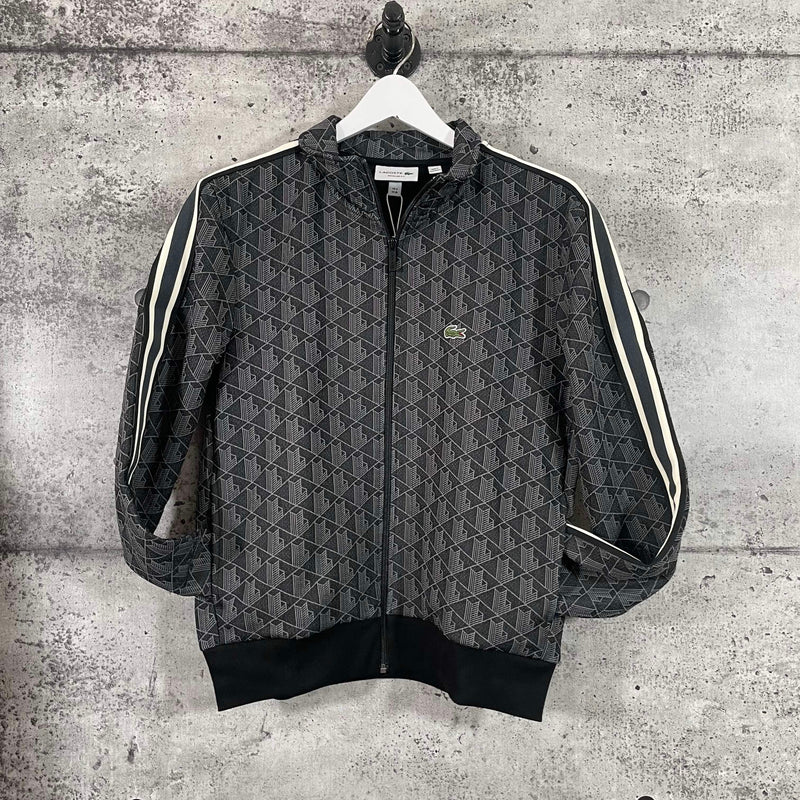 LACOSTE :  Lacoste Veste Zippé Paris Jacquard, Noir/ Gris Foncé