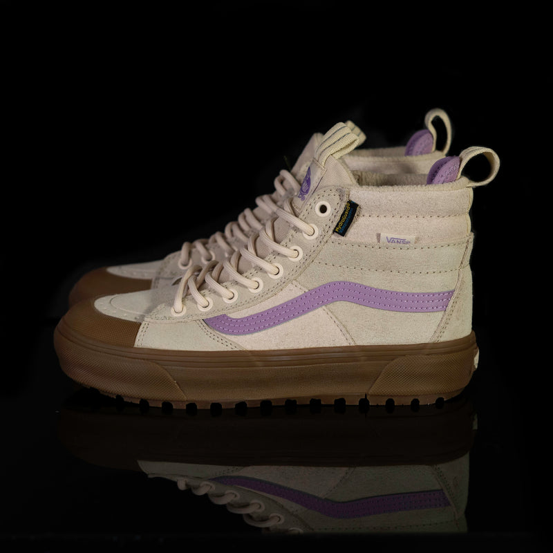 VANS : Vans Mte SK8-Hi Imperméable, Femme, Beige/ Violet