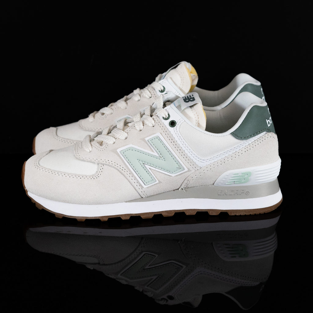 NEW BALANCE New Balance 574, Femme, Blanc/ Vert –