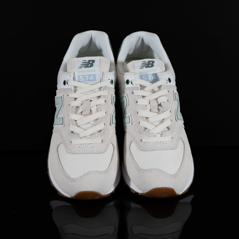 NEW BALANCE : New Balance 574, Femme, Blanc/ Vert