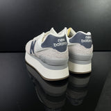 NEW BALANCE : New Balance 574+, Femme, Beige/ Blanc
