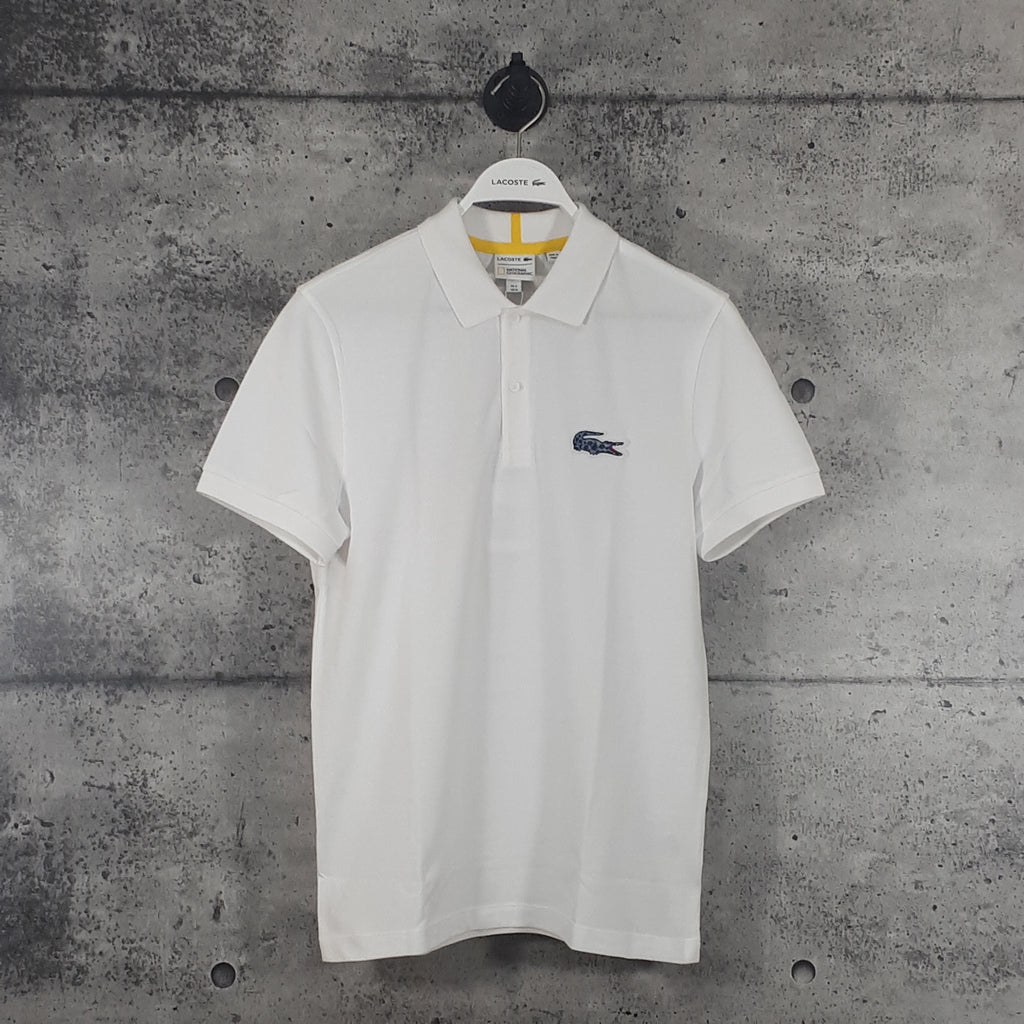 LACOSTE : Men's Lacoste X National Geographic Collab Poison Dart Frog Polo, White