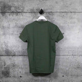 LACOSTE : Men's Crew Neck Pima Cotton T-Shirt, Khaki Green