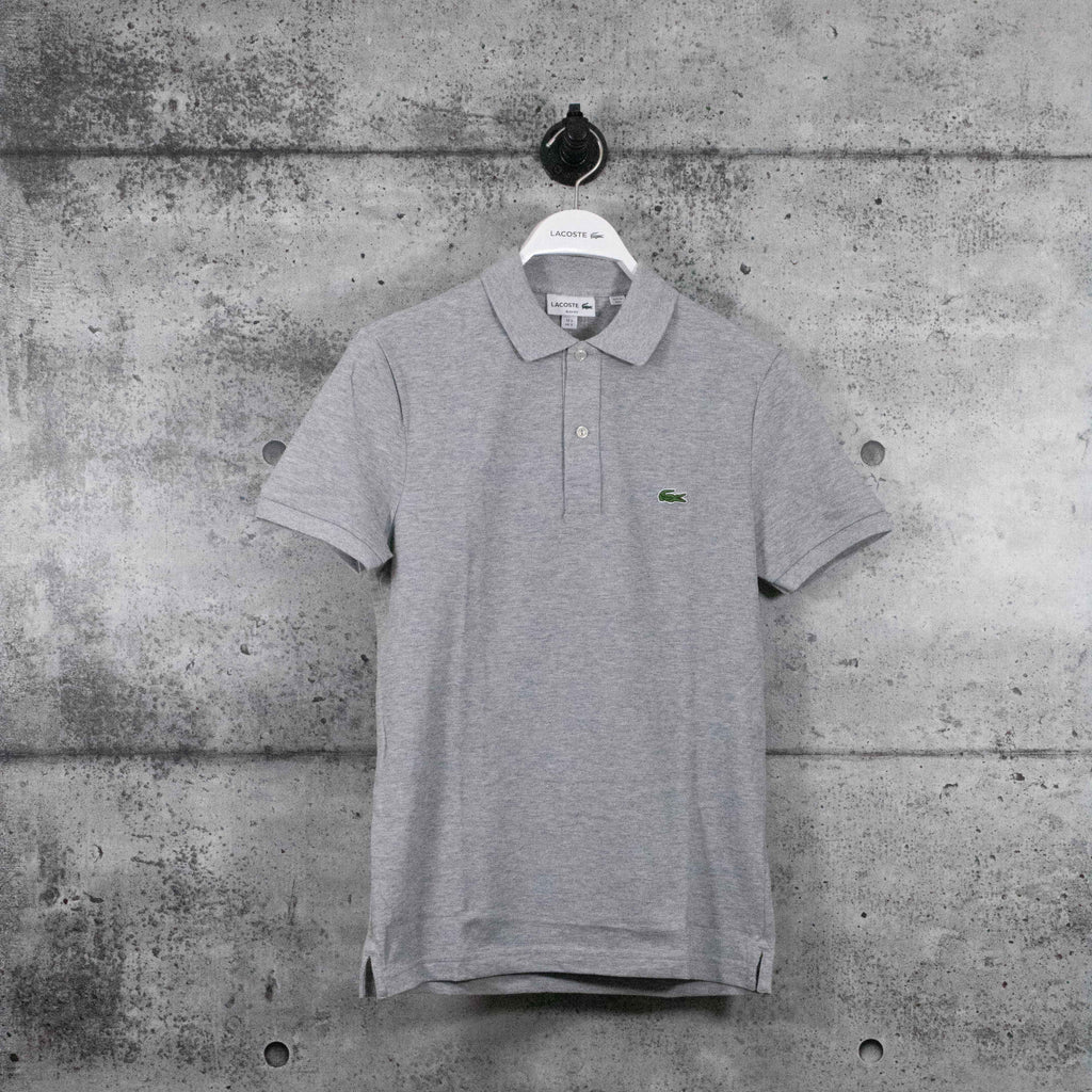 LACOSTE : Men's Petit Piqué Slim Fit Polo Shirt, Silver Chine